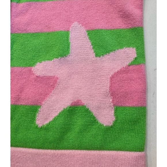 Lilly Pulitzer Girls Striped Cardigan Size 4T Button Front Starfish Pink Green - Picture 4 of 8